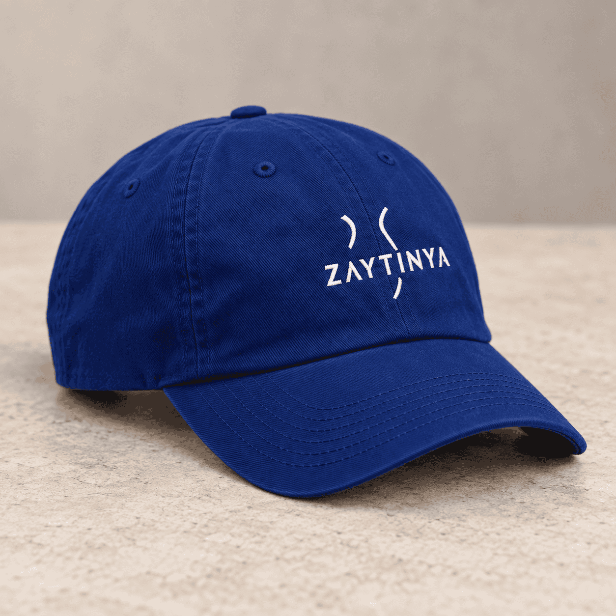 Royal blue Zaytinya embroidered cap