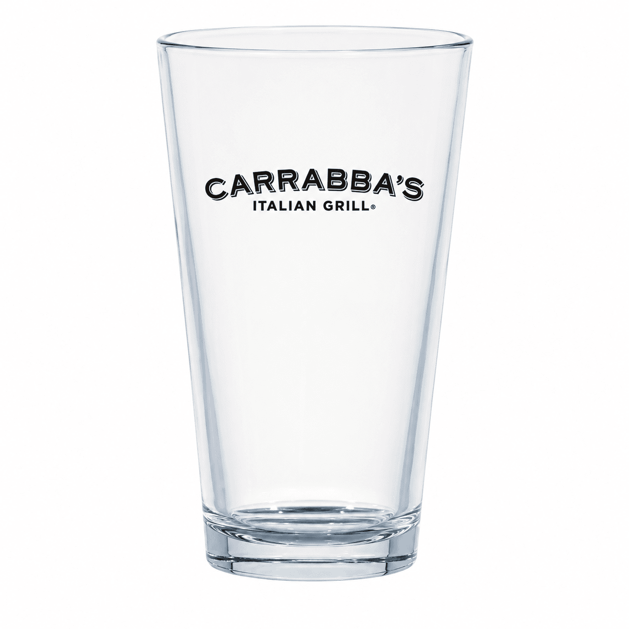 Clear Carrabba’s Italian Grill branded glass